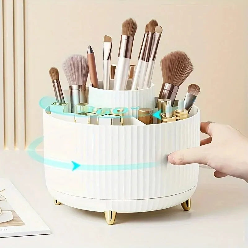 Desktop Lipstick Eye Shadow Pen Container Storage Bucket Makeup Box Storage Box Rotary Dust-proof