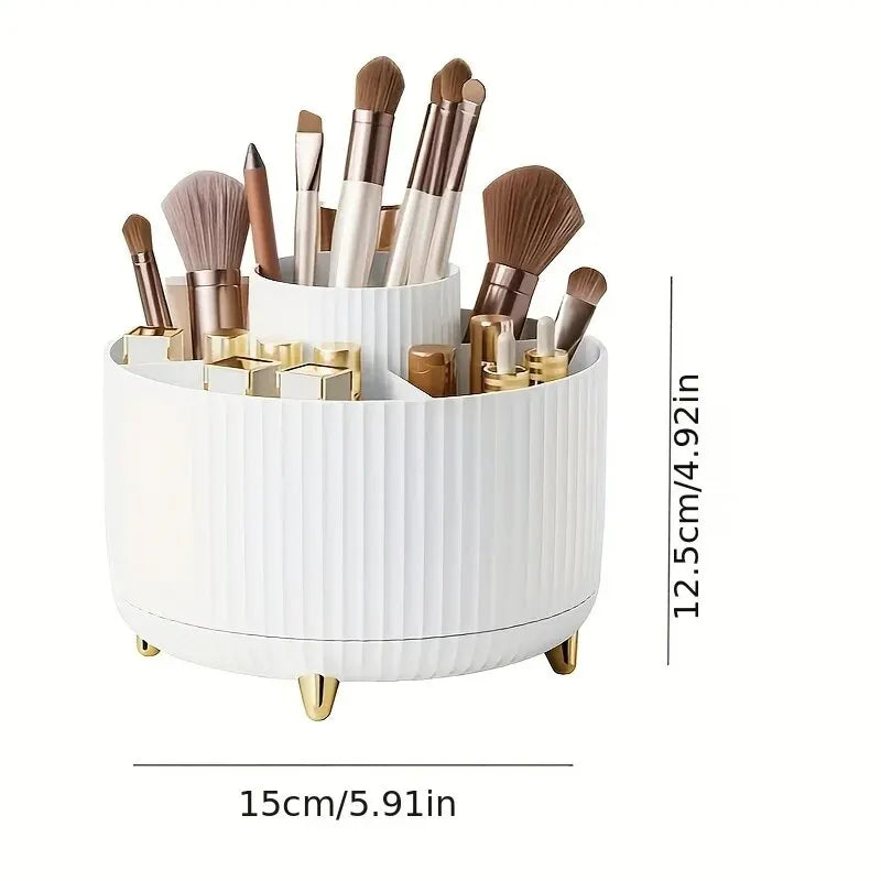 Desktop Lipstick Eye Shadow Pen Container Storage Bucket Makeup Box Storage Box Rotary Dust-proof Makeup