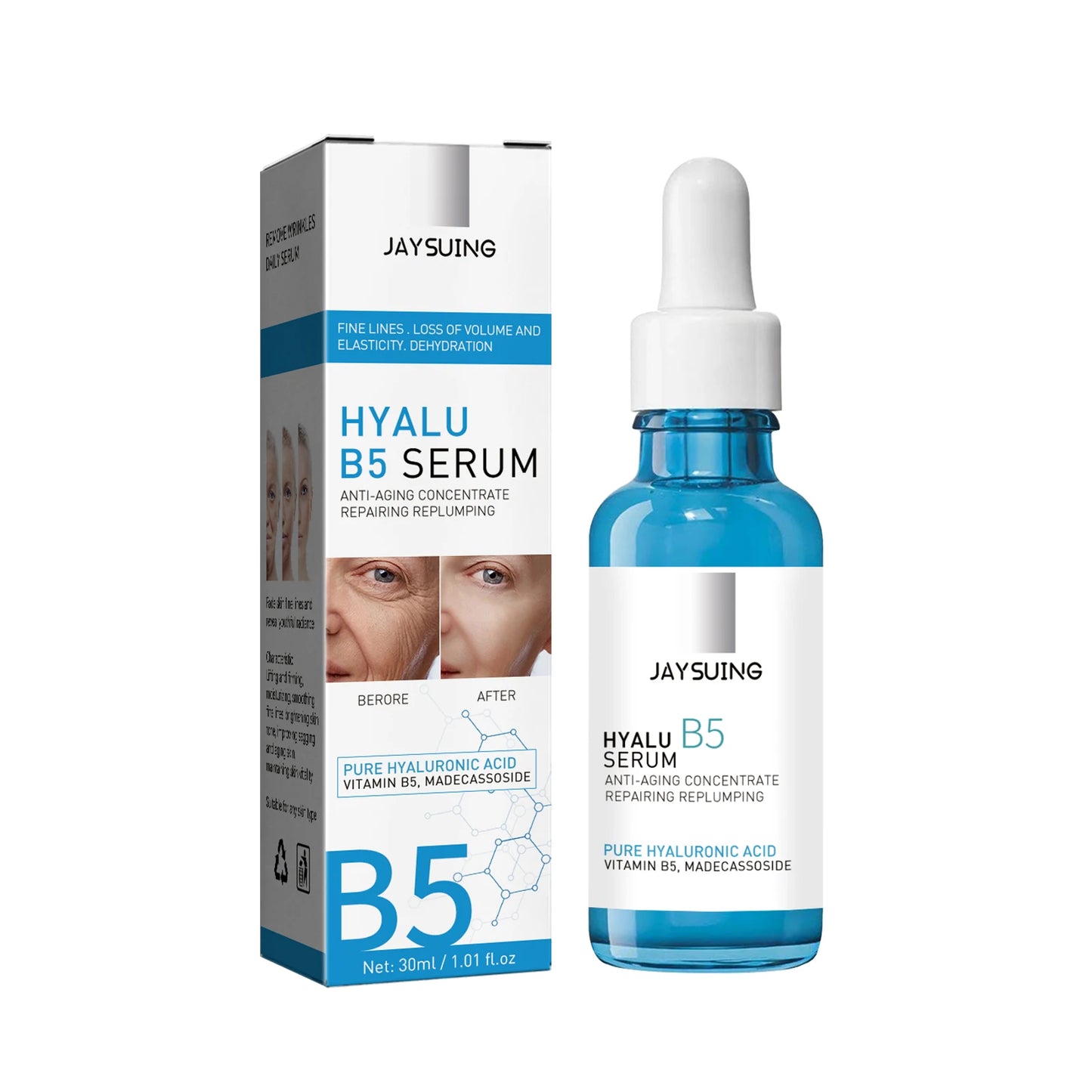 Pure Hyaluronic Acid Facial Serum Lifting Firming Fade Fine Lines Moisturizing Nourishing Shrink Pore Smooth Hyalu B5 Serumoo