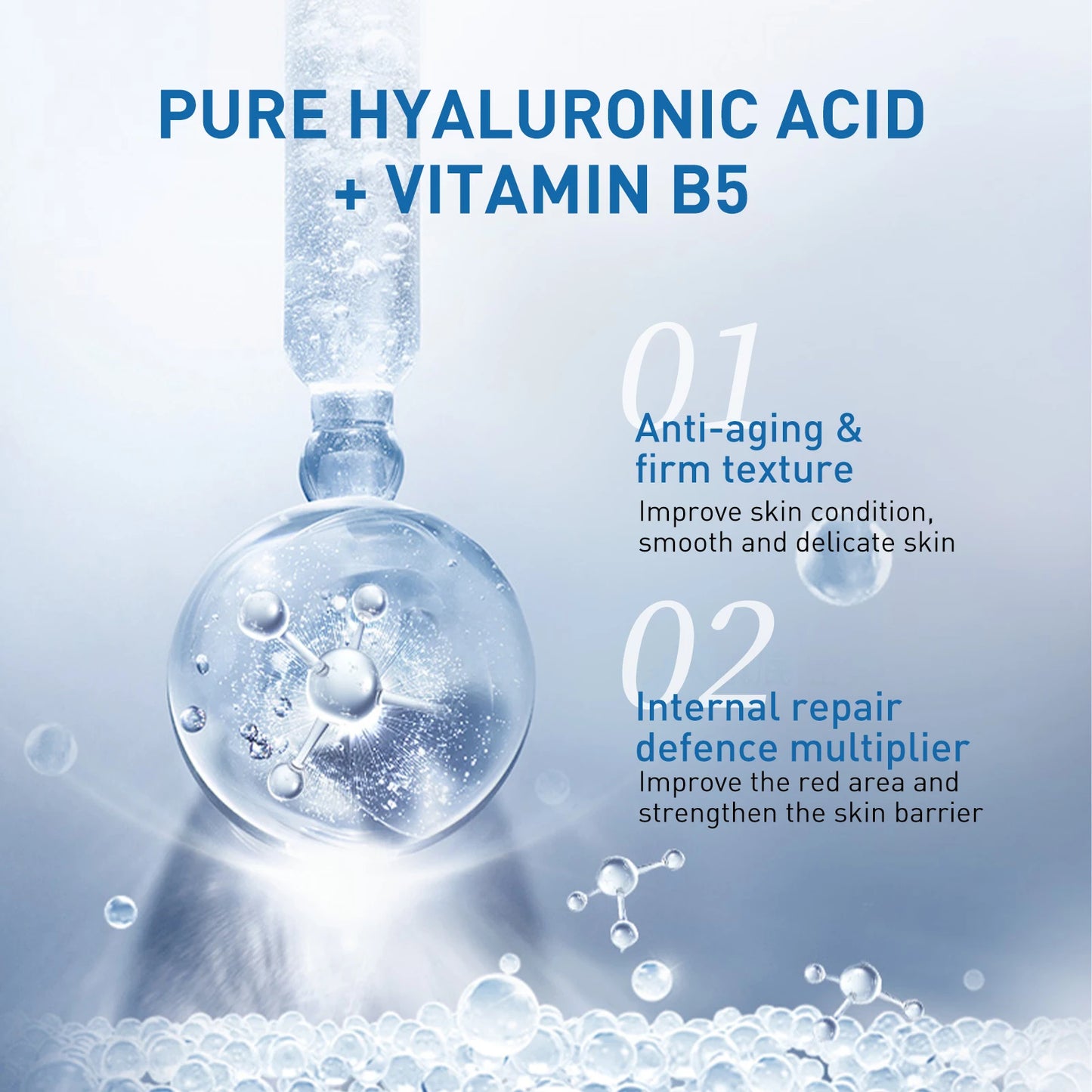 Pure Hyaluronic Acid Facial Serum Lifting Firming Fade Fine Lines Moisturizing Nourishing Shrink Pore Smooth Hyalu B5 Serum1