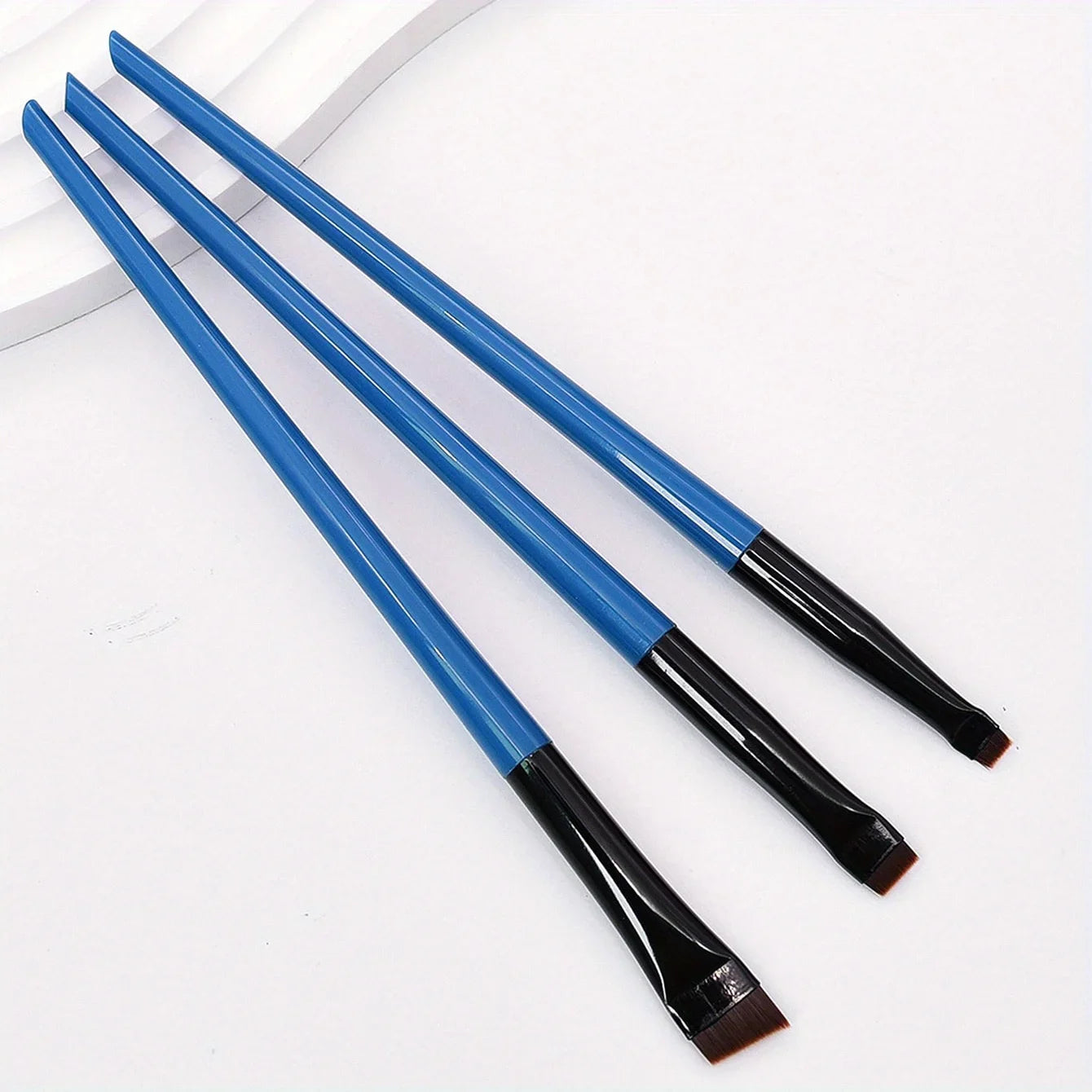 cheap Makeup Brush Three piece Set,Blade eyeliner brush fine oblique head eyebrow