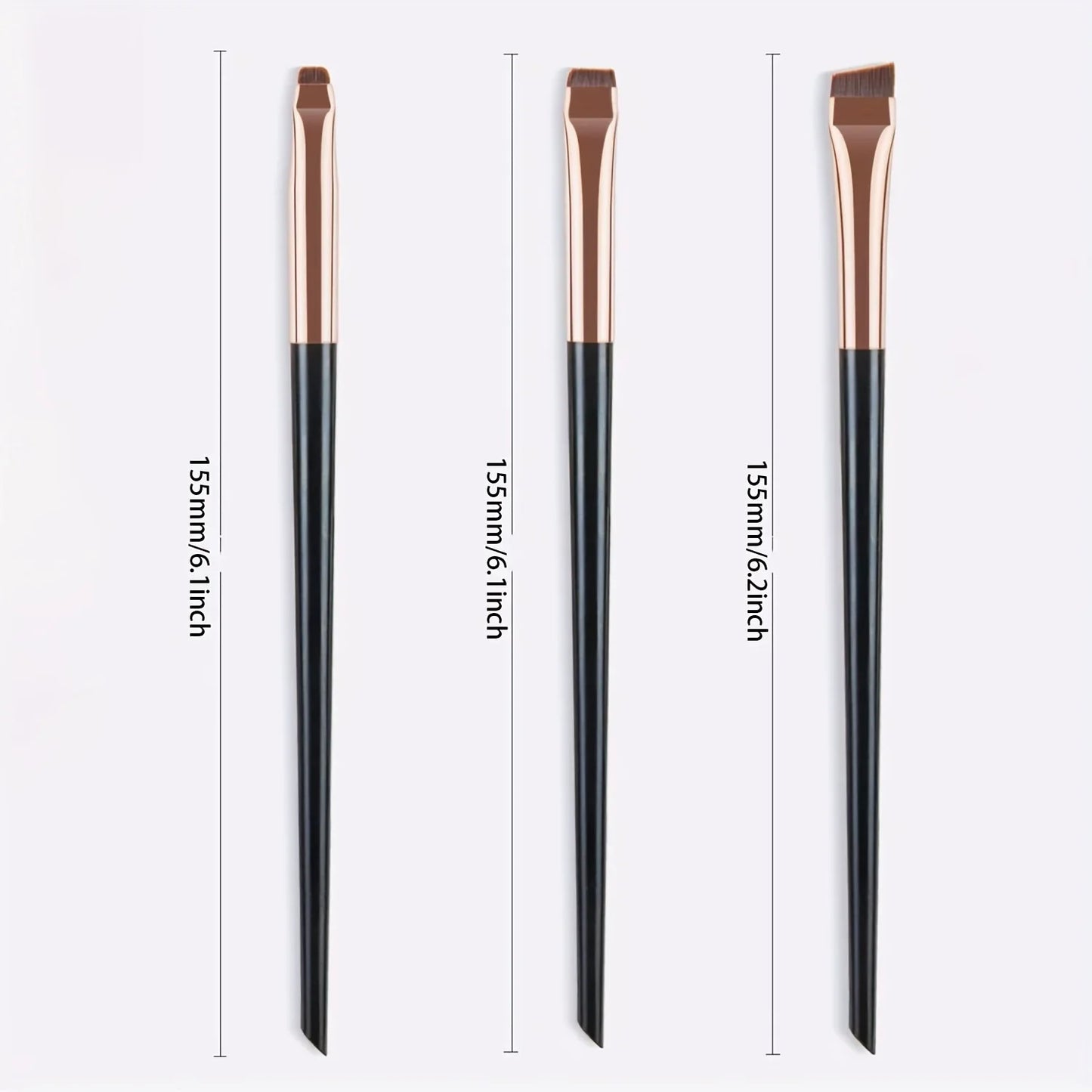 cheap Makeup Brush Three piece Set,Blade eyeliner brush fine oblique head eyebrow brush outline eyeliner ultra-thin eye shadow