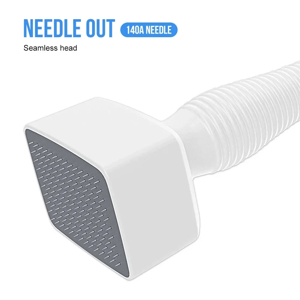 140A Derma Stamp Microneedling Face Roller Massager Adjustable Titanium Needle Length Skincare Beard Growth Scalp Hair67868