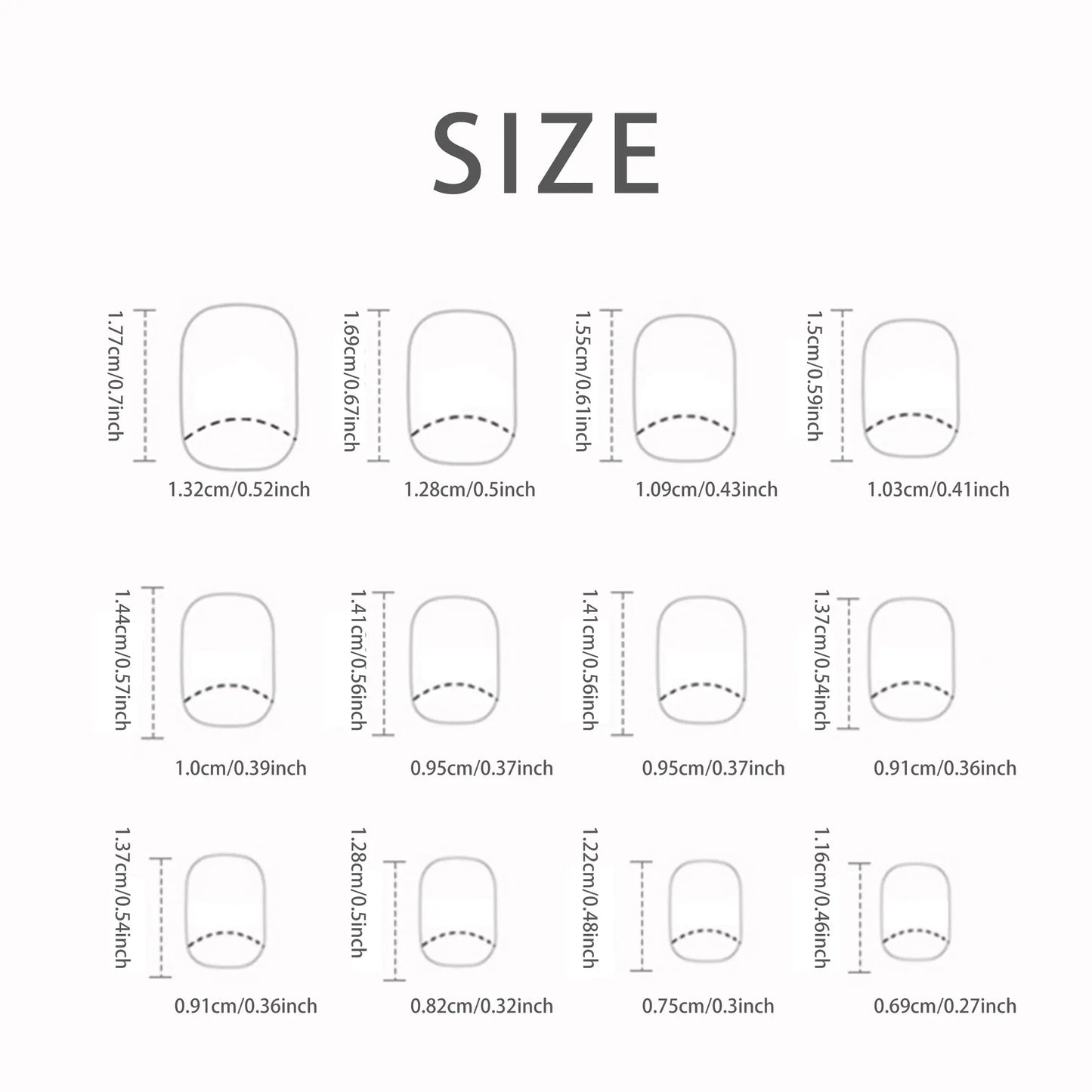 24 PCs Short French Minimalist Nails with 1 Jelly and 1 Nail 