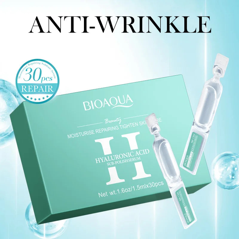 30pcs/box BIOAQUA Retinol Vitamin C Hyaluronic Acid Serum for Face Moisturizing Firming Hydrating Facial Essence Face Skin Care000