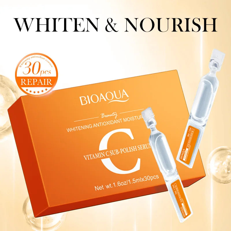 30pcs/box BIOAQUA Retinol Vitamin C Hyaluronic Acid Serum for Face Moisturizing Firming Hydrating Facial Essence Face Skin Care11000