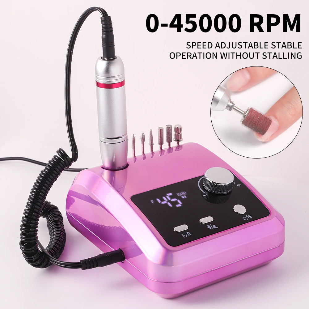 45000RPM Nail Drill Machine Cutters Professional Electric Nails Sander File for Gel Nails Polishing Remove Home Manicure Salon###