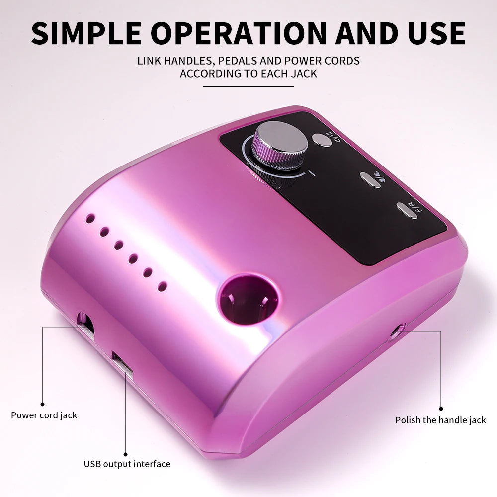 45000RPM Nail Drill Machine Cutters Professional Electric Nails Sander File for Gel Nails Polishing Remove Home Manicure Salon2