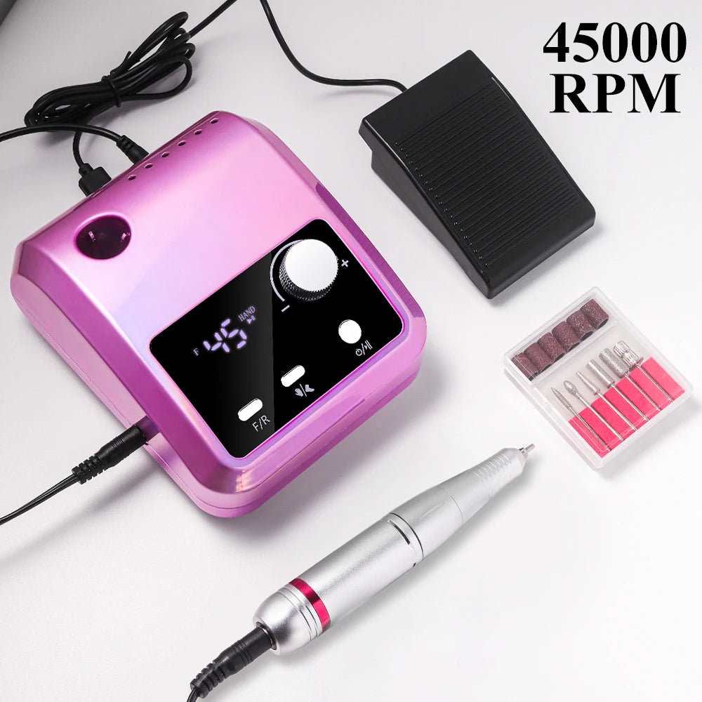 45000RPM Nail Drill Machine Cutters Professional Electric Nails Sander File for Gel Nails Polishing Remove Home Manicure Salon65