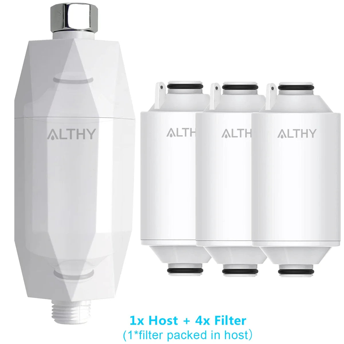 ALTHY Vitamin C Revitalizing Shower Water Filter - Reduces Chlorine Heavy Metal - Improves Dry Itchy Skin, Hair Dandruff, EczemaMNJK