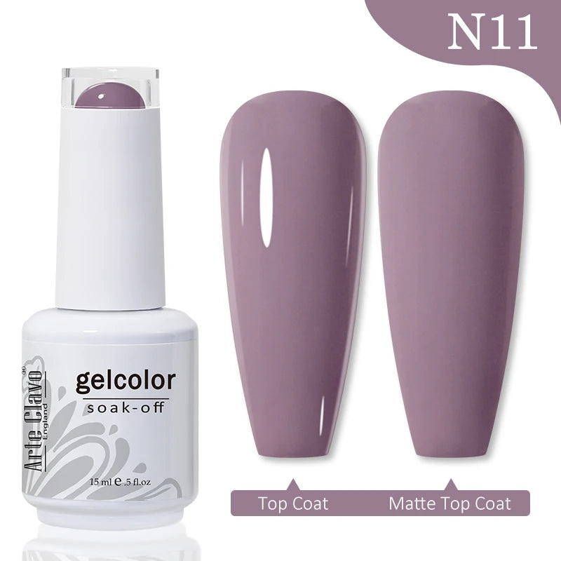 Arte Clavo Autumn Winter Series Jelly Gel Nail Polish 15ml LED Nail Gel Hybrid Varnish Matt Top Base Coat Nail Art Gell 11