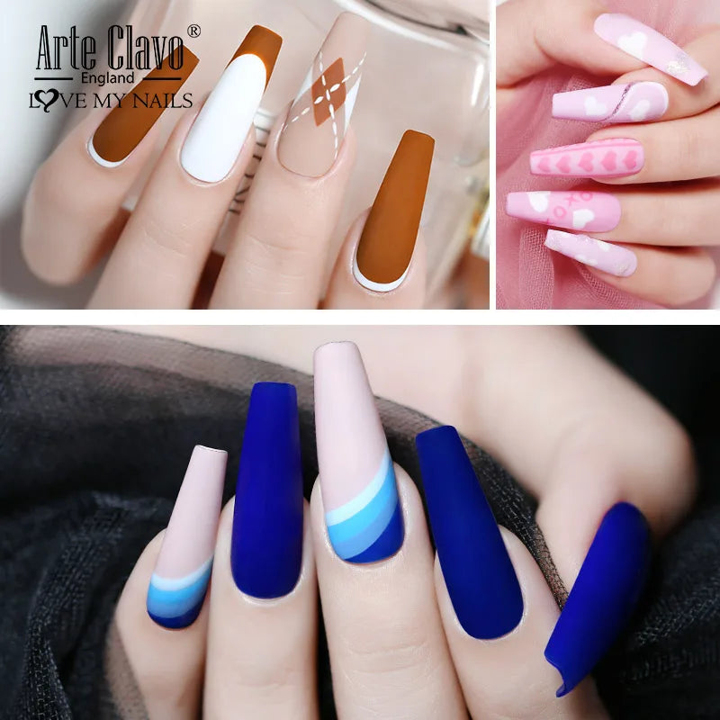 Arte Clavo Autumn Winter Series Jelly Gel Nail Polish 15ml LED Nail Gel Hybrid Varnish Matt Top Base Coat Nail Art