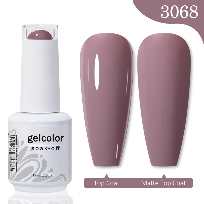 Arte Clavo Autumn Winter Series Jelly Gel Nail Polish 15ml LED Nail Gel Hybrid Varnish Matt Top Base Coat Nail Art Gellak 1