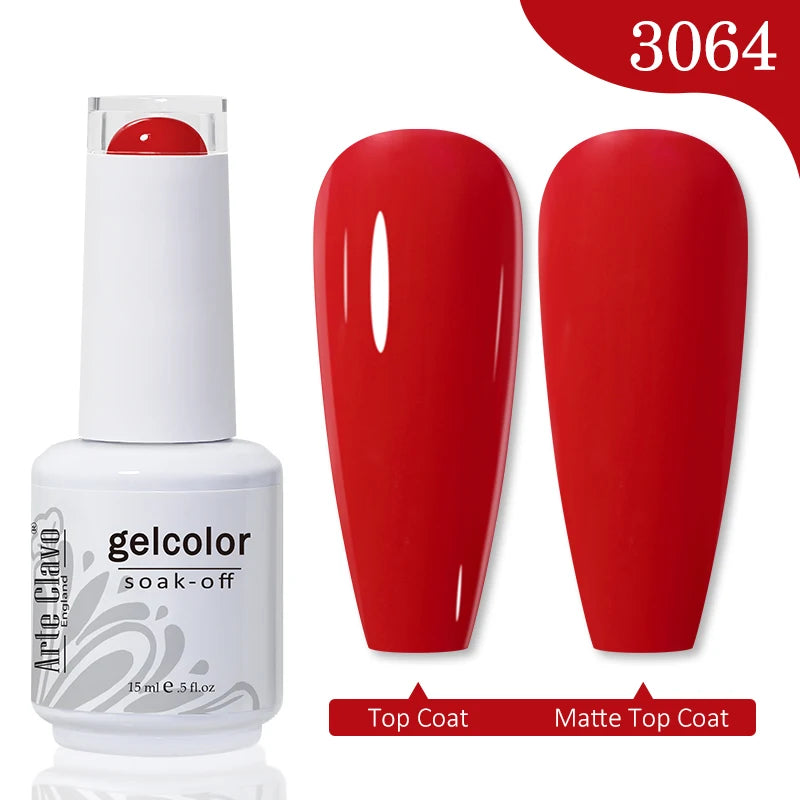 Arte Clavo Autumn Winter Series Jelly Gel Nail Polish 15ml LED Nail Gel Hybrid Varnish Matt Top Base Coat Nail Art Gellak 3064