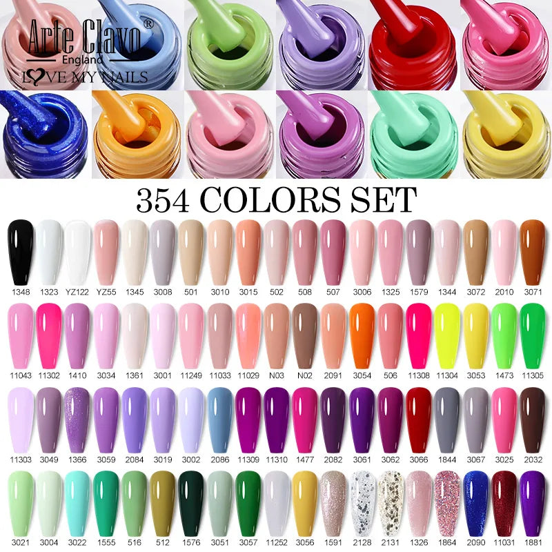 Arte Clavo Autumn Winter Series Jelly Gel Nail Polish 15ml LED Nail Gel Hybrid Varnish Matt Top Base Coat Nail Art Gellak colours