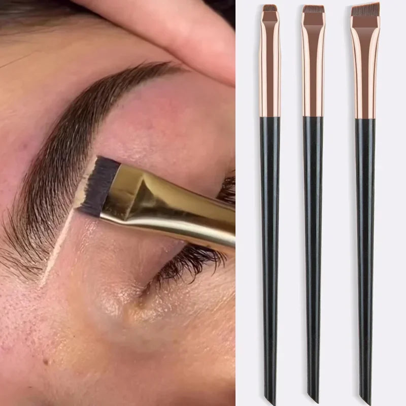Blade Eyeliner 3pcs/set Brush Eyebrow Brush Portable Flat Fine Eye Liner Brow Contour Makeup Brushes Makeup