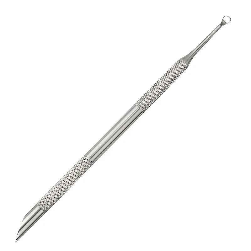Double-Headed Stainless Steel Cuticle Remover Nail Pusher Exfoliation Prep Tool Clean Dead Skin Circle Bevel Shovel Manicure Pen#p