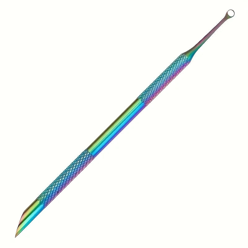 Double-Headed Stainless Steel Cuticle Remover Nail Pusher Exfoliation Prep Tool Clean Dead Skin Circle Bevel Shovel Manicure Pen#........