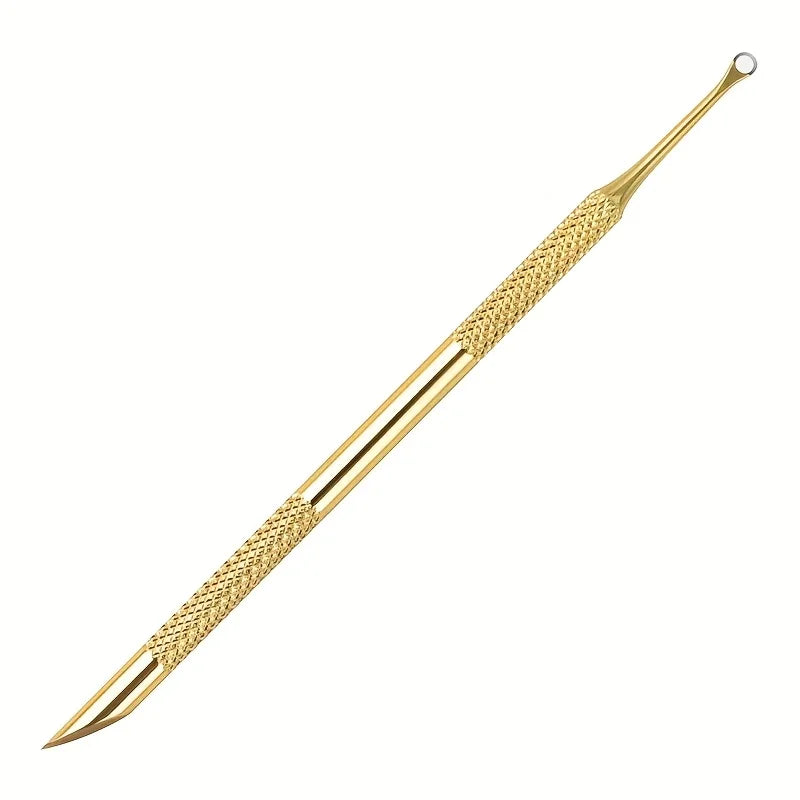 Double-Headed Stainless Steel Cuticle Remover Nail Pusher Exfoliation Prep Tool Clean Dead Skin Circle Bevel Shovel Manicure Pen#,,,,,,........