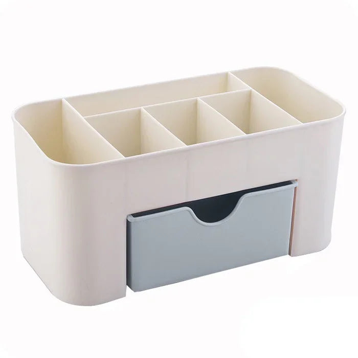 Double Layer Plastic Makeup Organizers Storage Box Cosmetic Drawers Jewelry 