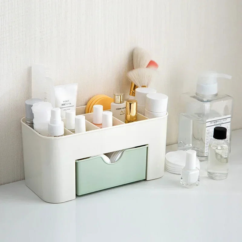 Double Layer Plastic Makeup Organizers Storage Box Cosmetic Drawers Jewelry Display Box Desktop Make Up Container Box