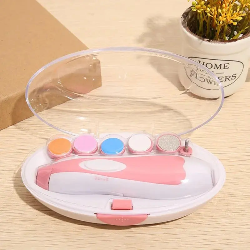 Electric Baby Nail Trimmer Multifunctional Kids Nail File Clippers Toes Fingernail Cutter 