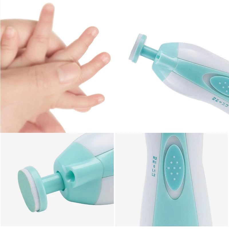 Electric Baby Nail Trimmer Multifunctional Kids Nail File Clippers Toes Fingernail Cutter Trimmer Manicure Tool