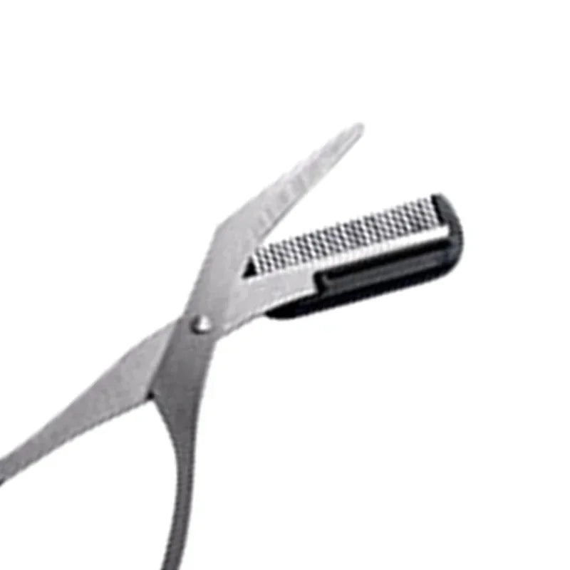 Eyebrow Trimmer Scissor with Comb Female Male Eyebrow Eyelash Scissors Safety Stainless Steel Face Razor Makeup Beauty