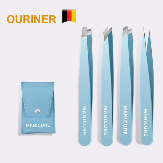 Eyebrow Tweezer Colorful Hair Beauty Fine Hairs Puller Stainless Steel Slanted Eye Brow Clips Removal