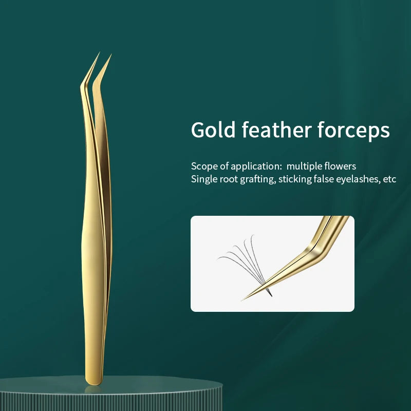 Eyelash Extension Tweezers 1pcs Anti-static Straight Eyelash Extension Tweezers Industrial Precision Curved 