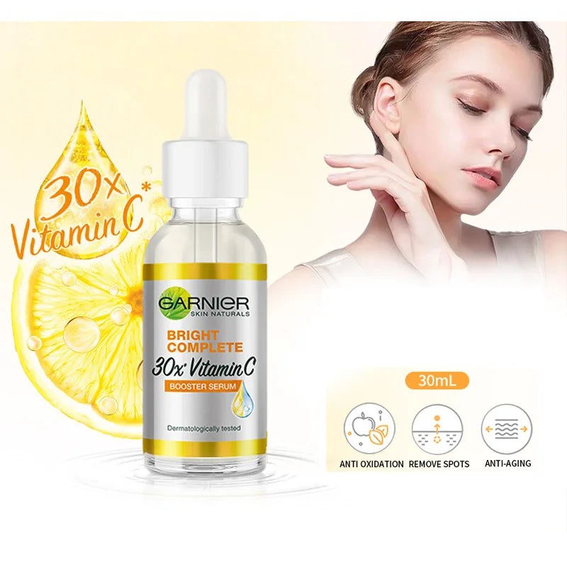 Garnier Bright Complete 30 Times Vitamin C Nicotinamide Enhanced Essence Facial Repair Essence Acne Removing Beauty Productlll