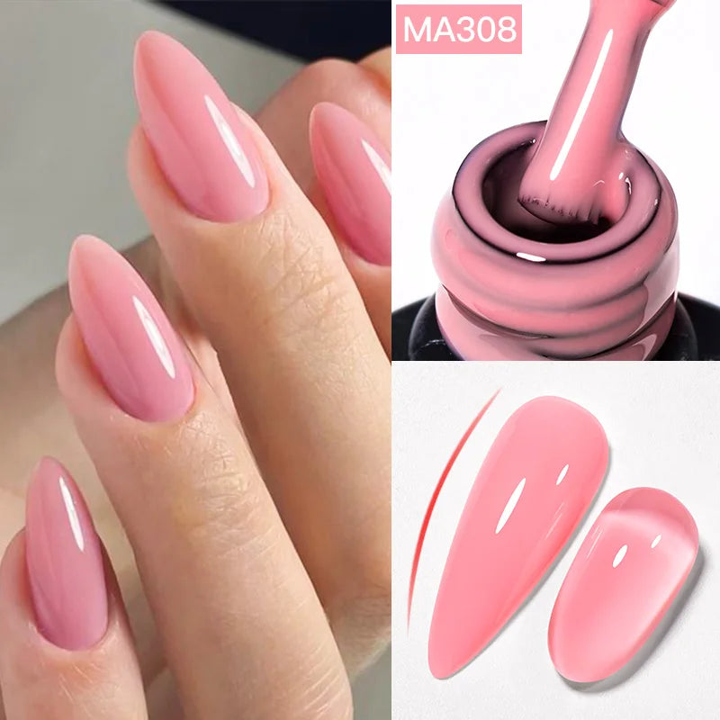 Gel Nail Polish - MEET ACROSS 7ml Nude Rubber Base