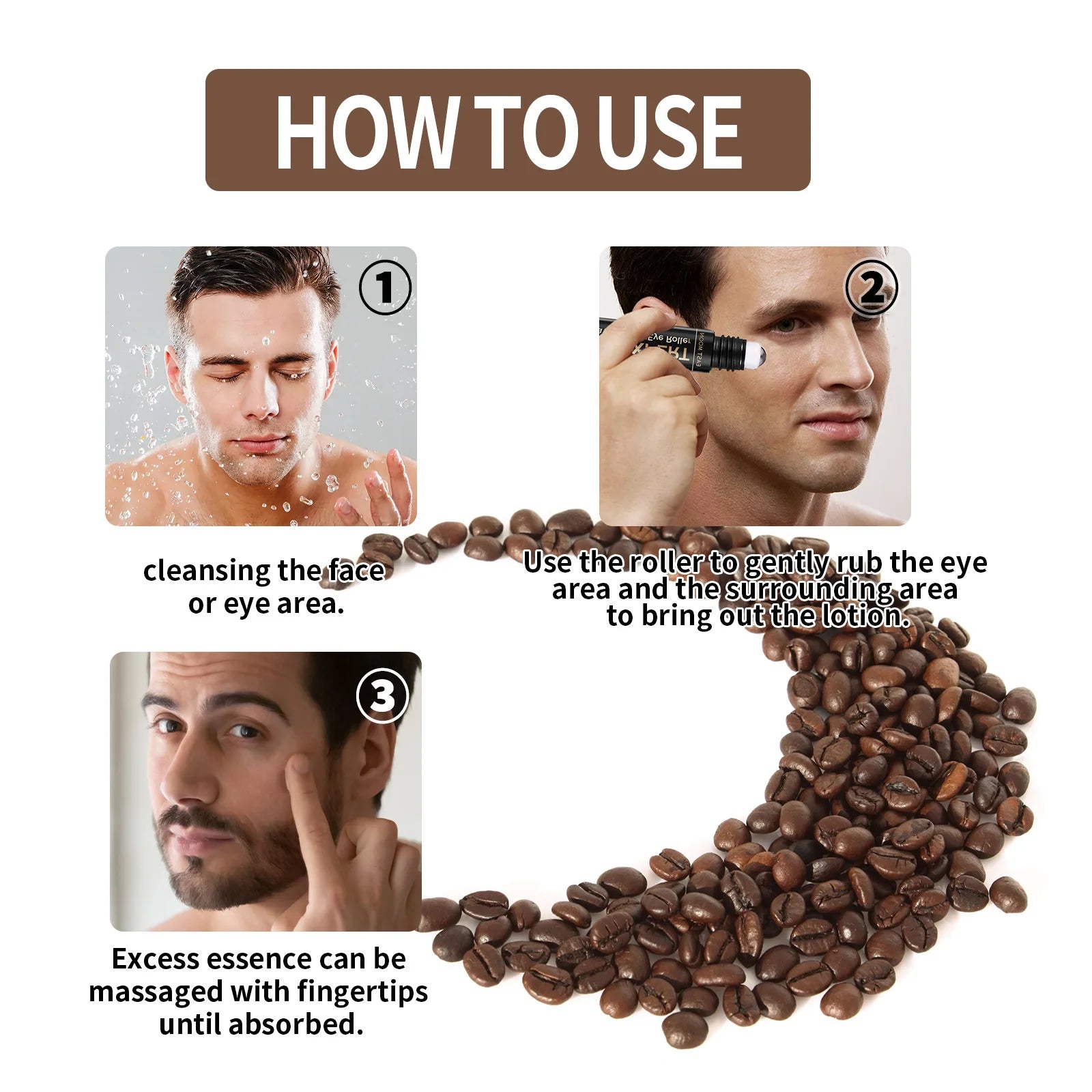 Hyaluronic Eye Firming Roller Repair Dark Circles Improve Bags Puffiness Fade Fine Line Deep Moisturize Night Eye 