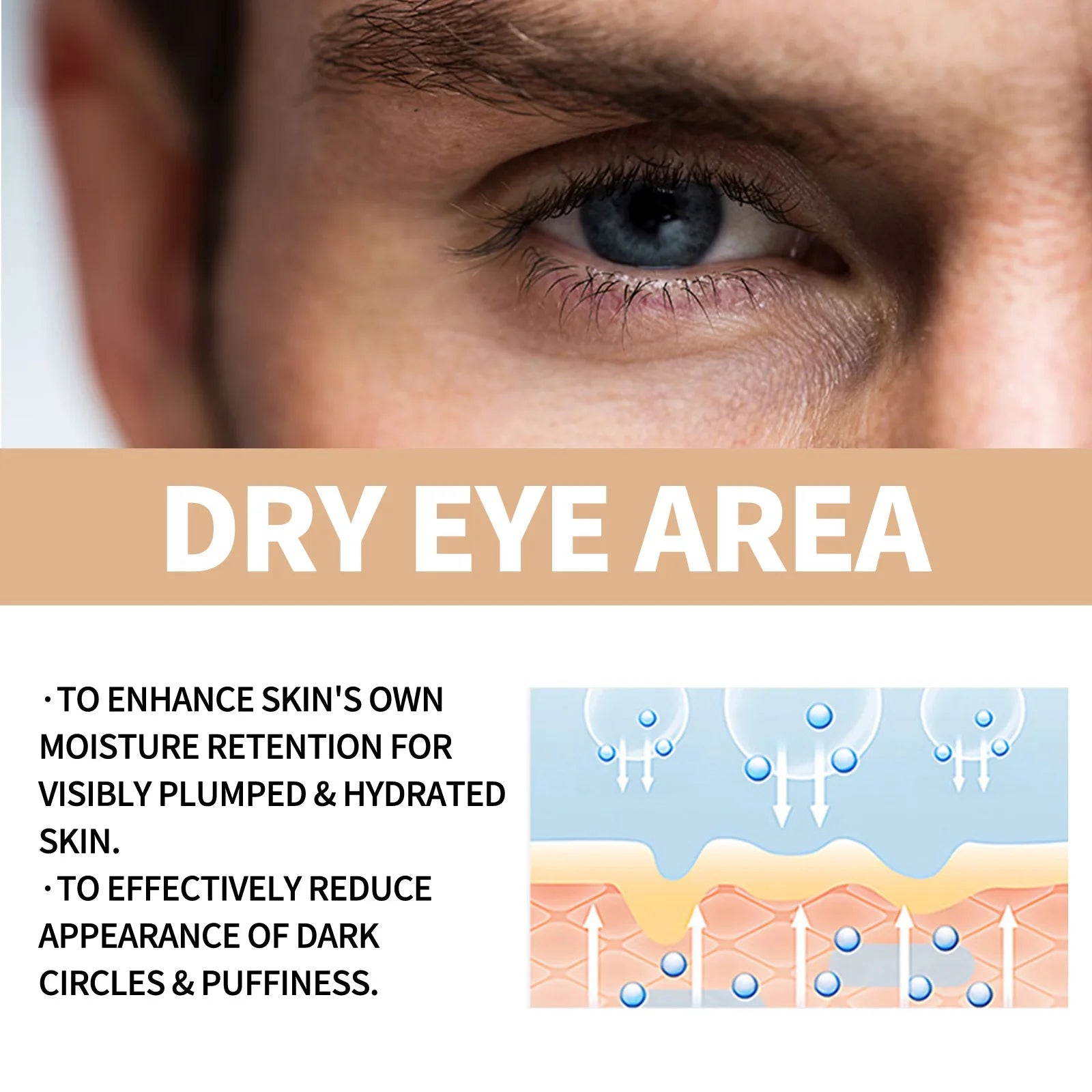 Hyaluronic Eye Firming Roller Repair Dark Circle fs Improve Bags Puffiness Fade Fine Line Deep Moisturize Night Eye Lifting Cream