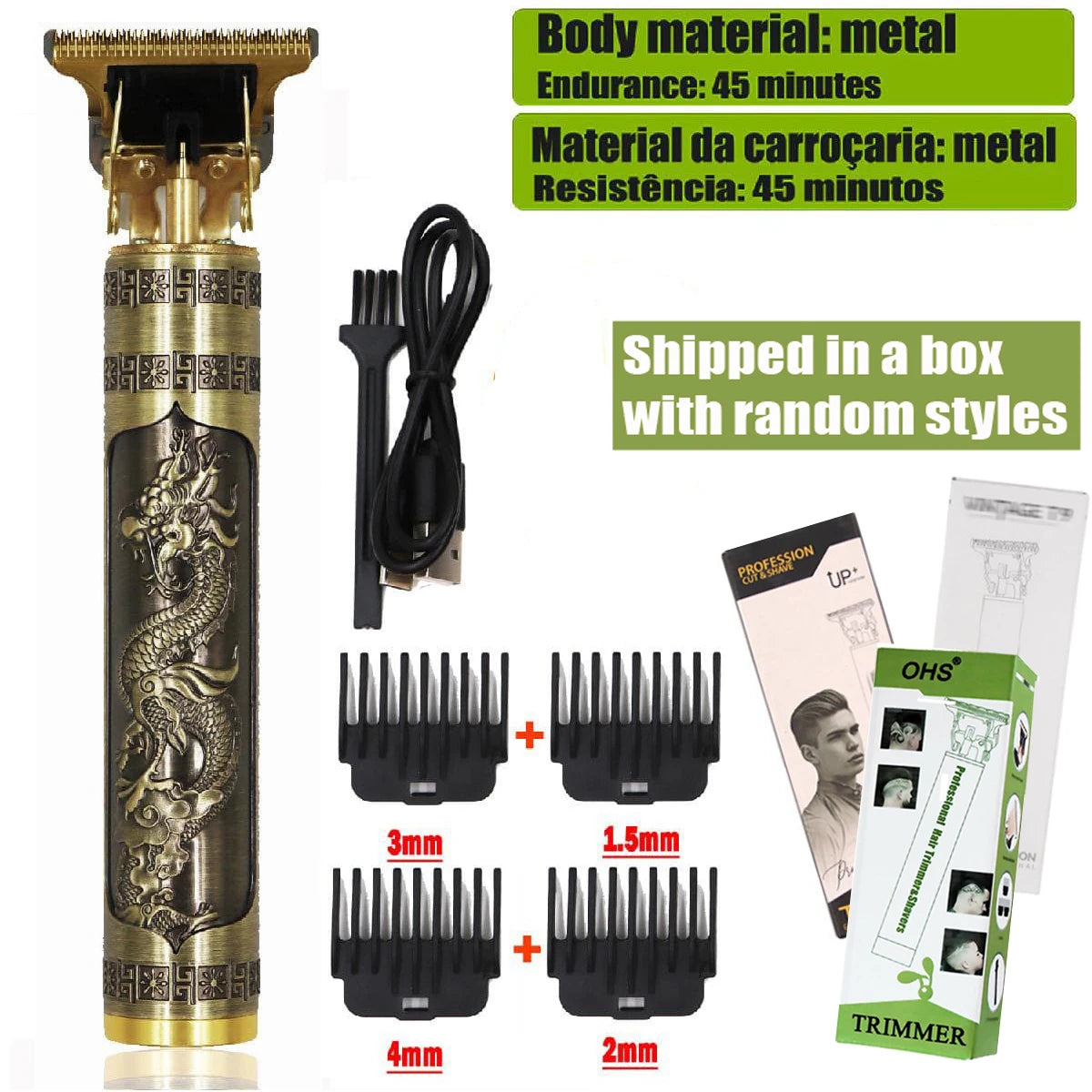 LCD Display T9 Hair Clipper Beard Shaving Body Hair Trimmer Clippers 