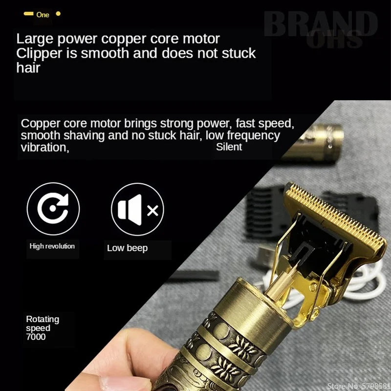 LCD Display T9 Hair Clipper Beard Shaving Body Hair Trimmer Clippers 