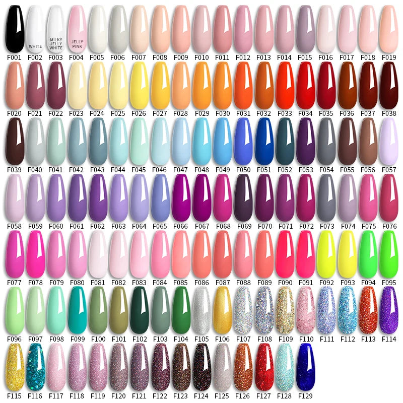 LILYCUTE 6Pcs/Set 7ML Gel DIY Nail Polish Bright Pink Semi Permanent Soak Off UV LED Gel Varnish Nail Art Design 