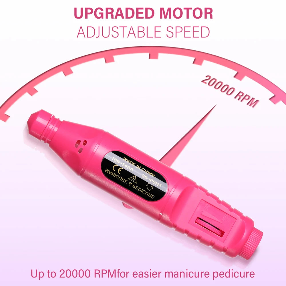 LINMANDA 6 In 1 Electric Nail Drills Kit Remove Polisher Manicure Portable Nail File Nail Drill Equipment 
