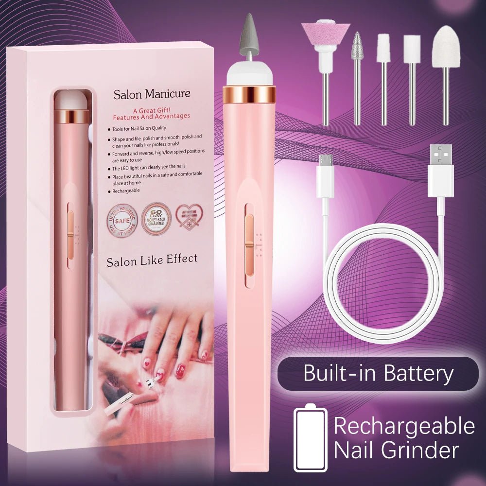 LINMANDA Portable Nail Drill Professional 20000RPM Rechargeable 