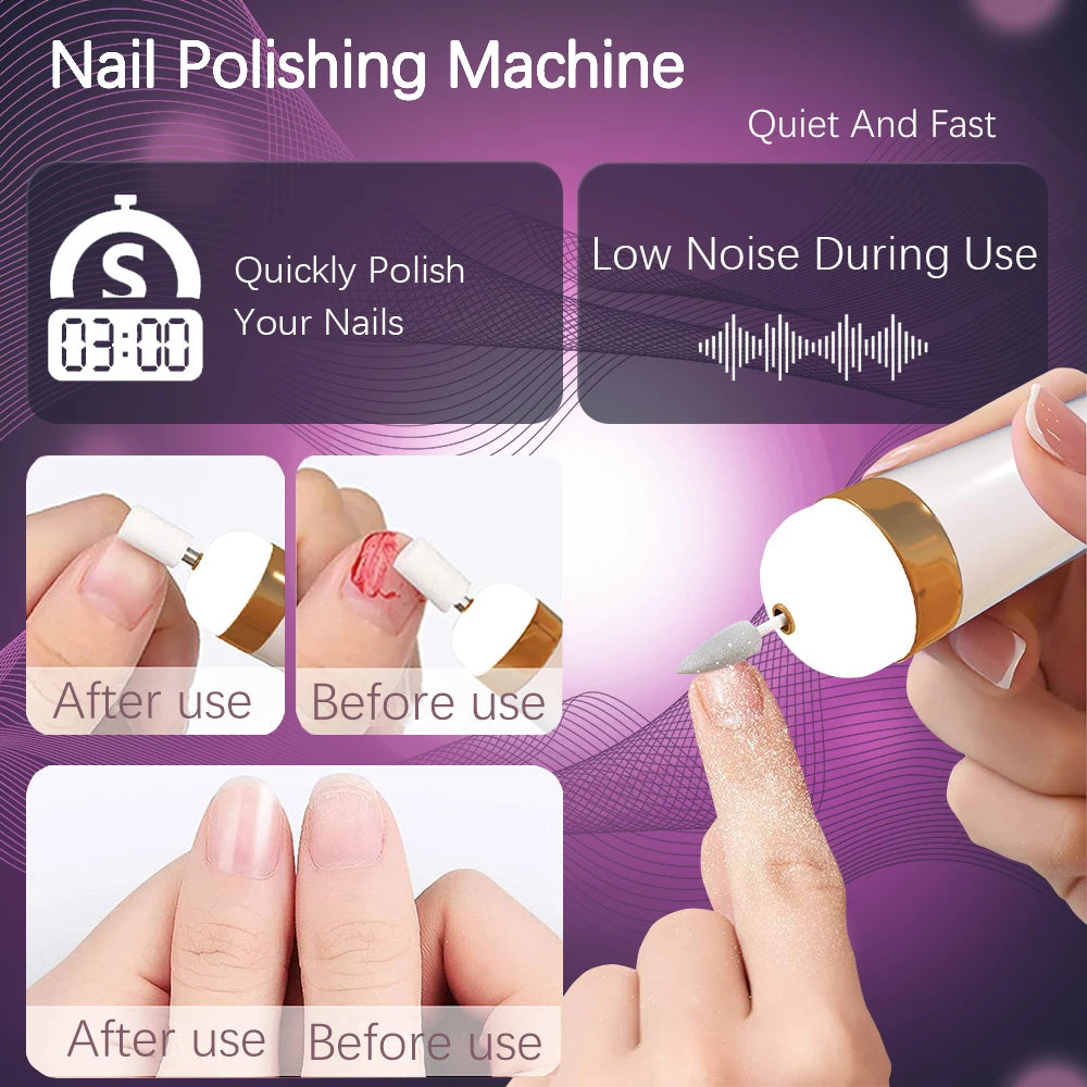 LINMANDA Portable Nail Drill Professional 20000RPM Rechargeable Electric Nail File