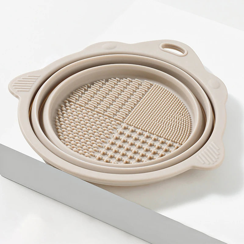 Makeup Brush Cleaner Cleaning Bowl Brush Tool Set Thorough Cleaning Without Hurting Bristles Wet & Dry