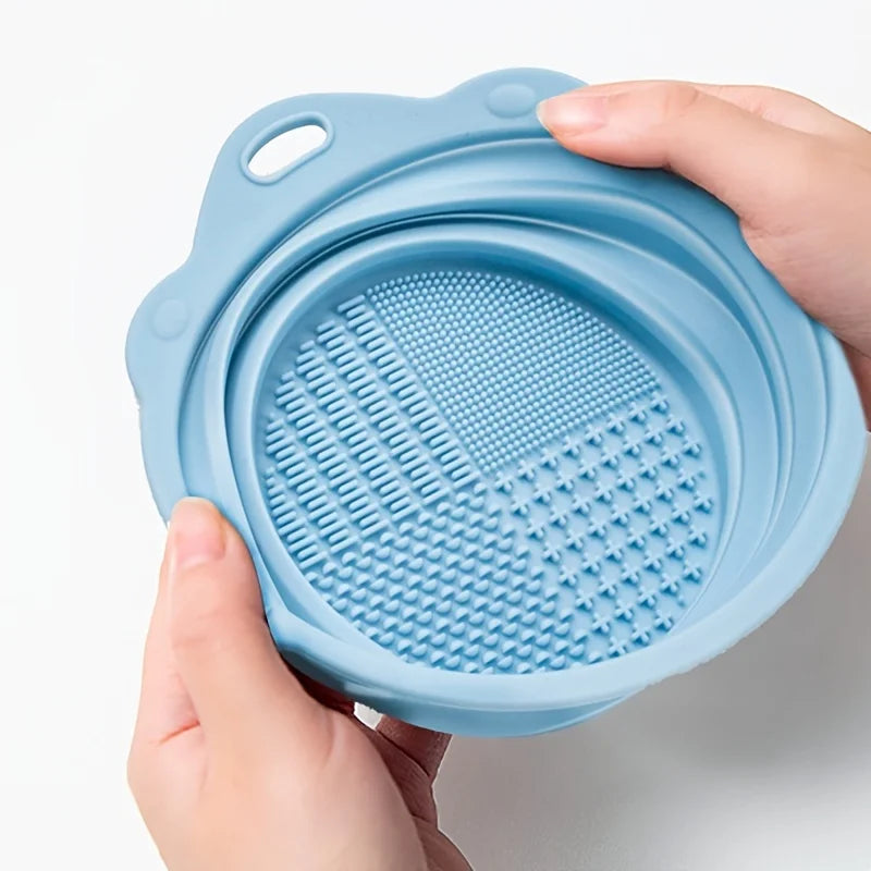 Makeup Brush Cleaner Cleaning Bowl Brush Tool Set Thorough Cleaning Without Hurting Bristles Wet & Dry Powder 