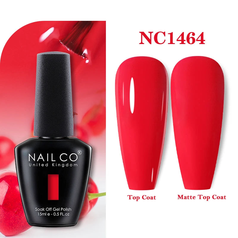 NAILCO Gel Nail Polish 15ml Nail Art Vernis Semi  red
