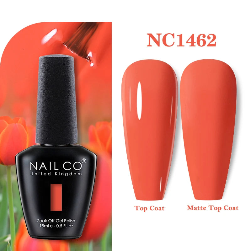 NAILCO Gel Nail Polish 15ml Nail Art Vernis Semi Permanent Soak red
