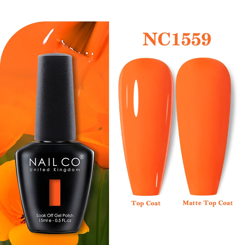 NAILCO Gel Nail Polish 15ml Nail Art  orange