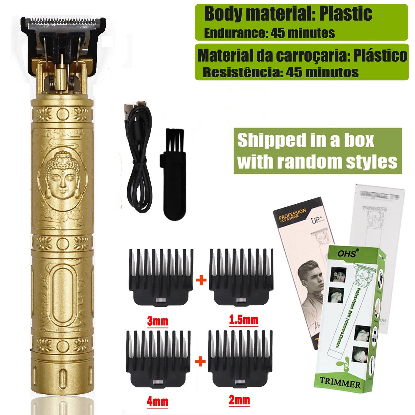 OHS Electric Hair Clipper Professional USB Cordless Clipper Professional
