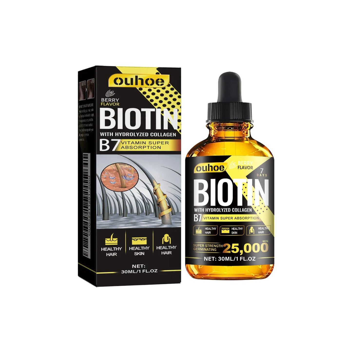 OUHOE Collagen B7 Vitamin Hair Essential Oil Moisturizes and Softens Hair, Hair Care Essential Oil Prevents Improves Hair 