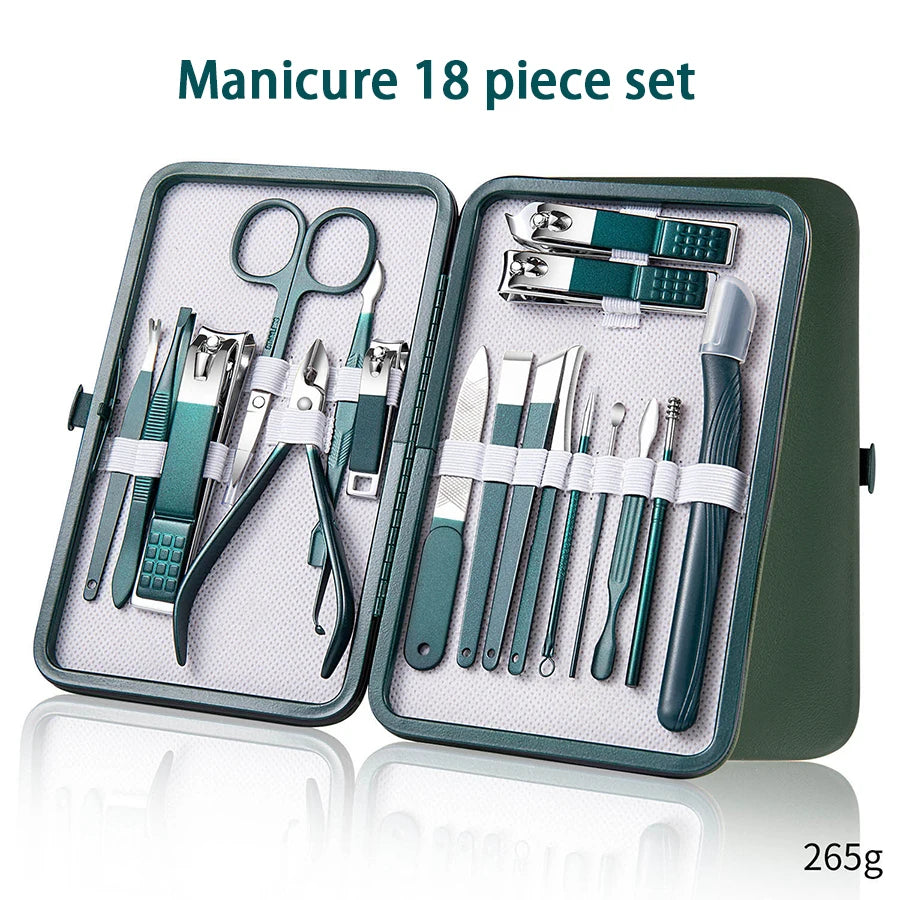 Pedicure Kit Ouriner 6-18Pcs Portable Manicure