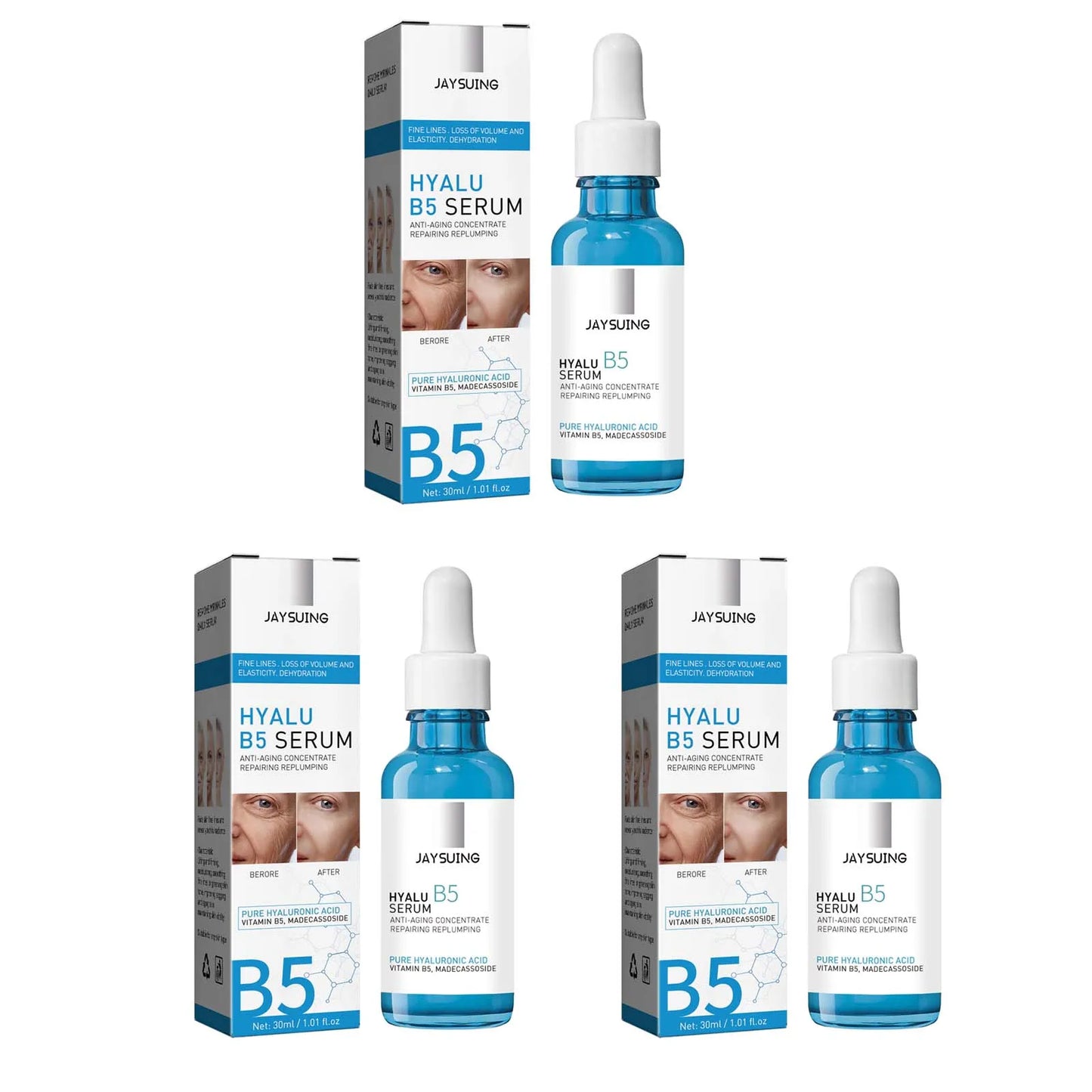 Pure Hyaluronic Acid Facial Serum Lifting Firming Fade Fine Lines Moisturizing Nourishing Shrink Pore Smooth Hyalu B5 Serum0