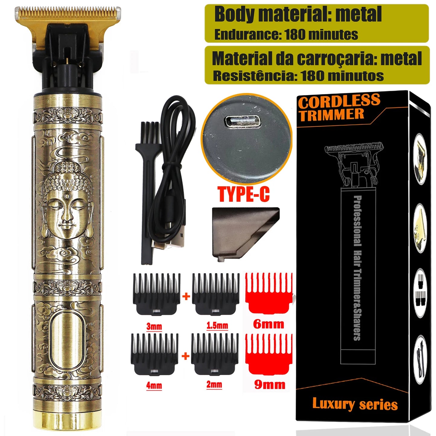 LCD Display Hair Clipper Beard Shaving Body Hair Trimmer Clippers Electric Men Haircut Machine 0mm Barber Shaver